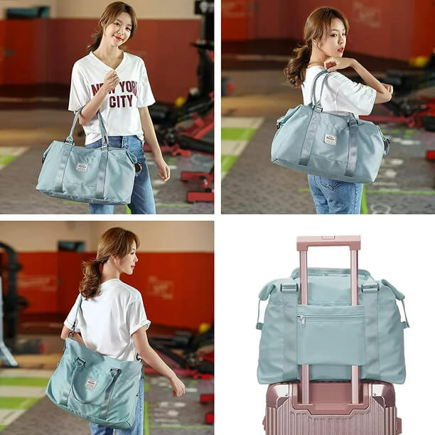 High quality large capacity Unisex Travel Weekender, gym Duffle Bag with bottom shoe compartment- ZBP1103 - Image 6