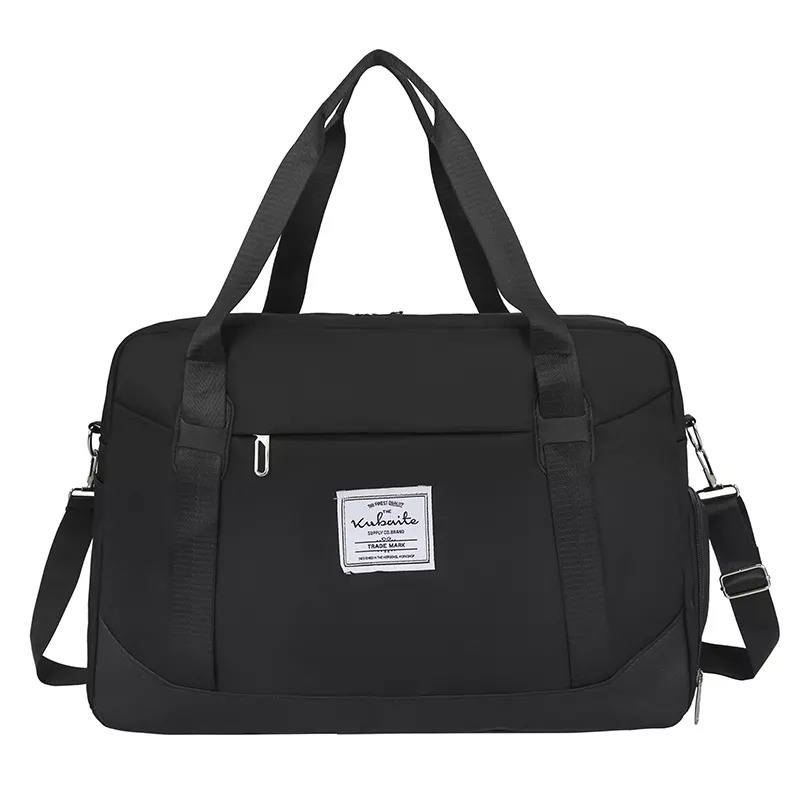 High fashion large capacity leather strip unisex Duffle Bag with side shoe compartment -ZBP1200 - Image 4