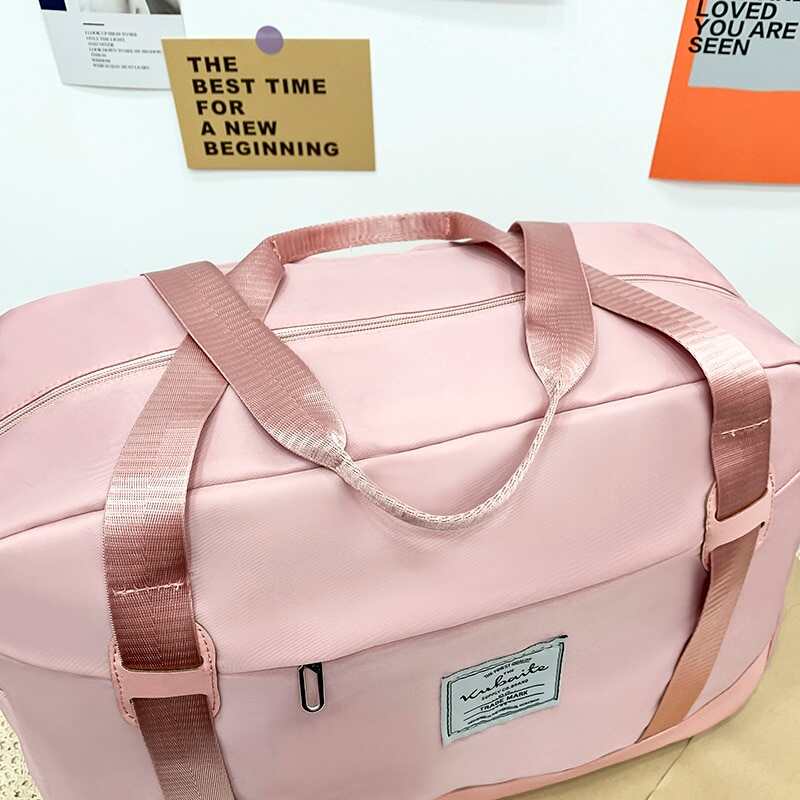 High fashion large capacity leather strip unisex Duffle Bag with side shoe compartment -ZBP1200 - Image 9