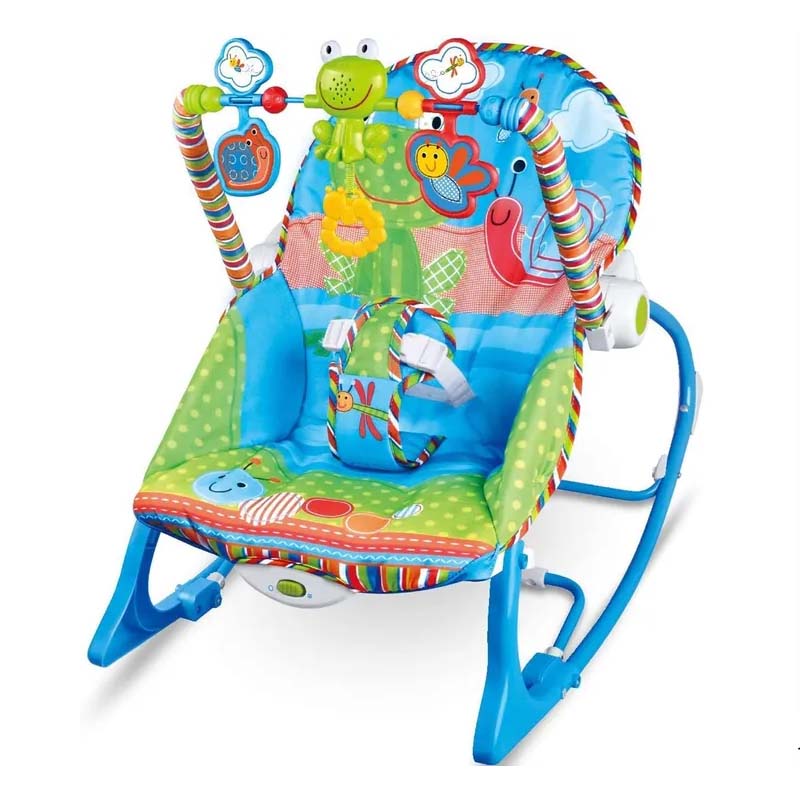 5-in-1 Baby Rocker + Seat with toy bar, music player & calming vibrations - (infant-to-toddler 0-18kgs)- ZBK1003 - Image 2
