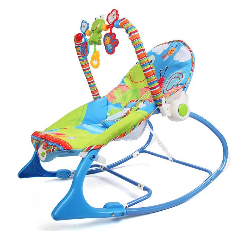5-in-1 Baby Rocker + Seat with toy bar, music player & calming vibrations - (infant-to-toddler 0-18kgs)- ZBK1003 - Image 11