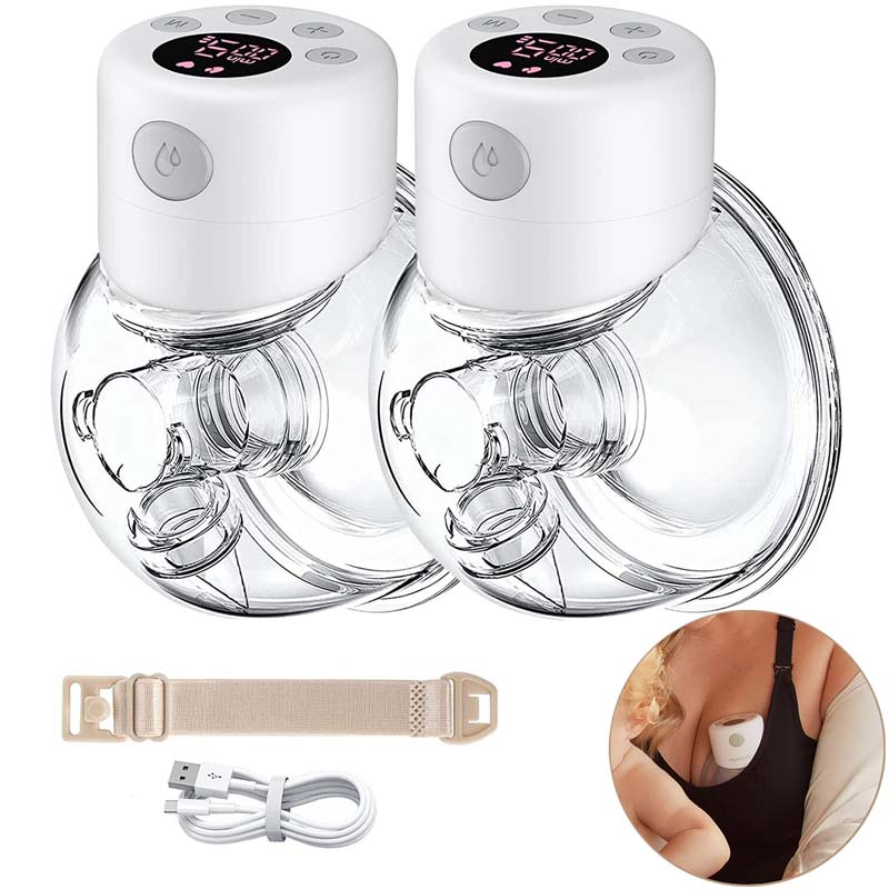 Wearable Breast Pump - Wireless & Rechargeable with Massager, 2 modes and 9 levels, Single and Double - ZBK1031 - Image 2