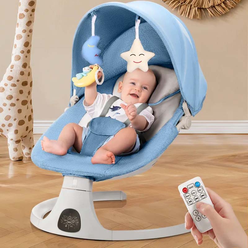 3in1 NEW ARRIVAL Adjustable Well-cushioned Remote-controlled Electric Baby Swing With Feeding table, Soothing Melodies, Toys & Mosquito Net- ZBK1038 - Image 4