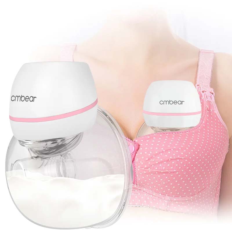 Handsfree Portable Wearable Breast Pump - Wireless & Rechargeable with Massager Mode, 3 modes and 9 levels, Single and Double - ZBK1036