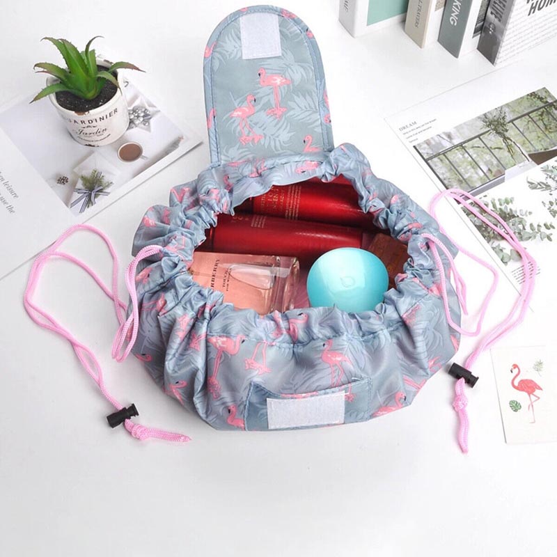 Waterproof foldable Chic design large capacity ladies makeup toiletries cosmetics drawstring pouch bag- ZSO1065 - Image 9