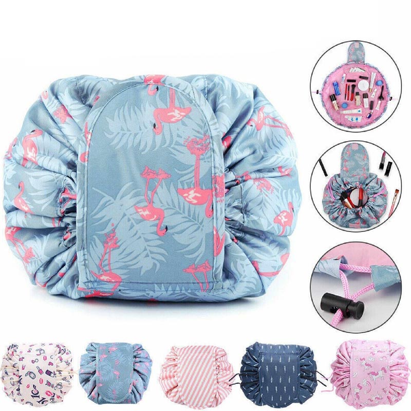 Waterproof foldable Chic design large capacity ladies makeup toiletries cosmetics drawstring pouch bag- ZSO1065 - Image 3