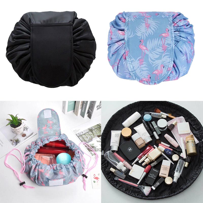 Waterproof foldable Chic design large capacity ladies makeup toiletries cosmetics drawstring pouch bag- ZSO1065 - Image 7