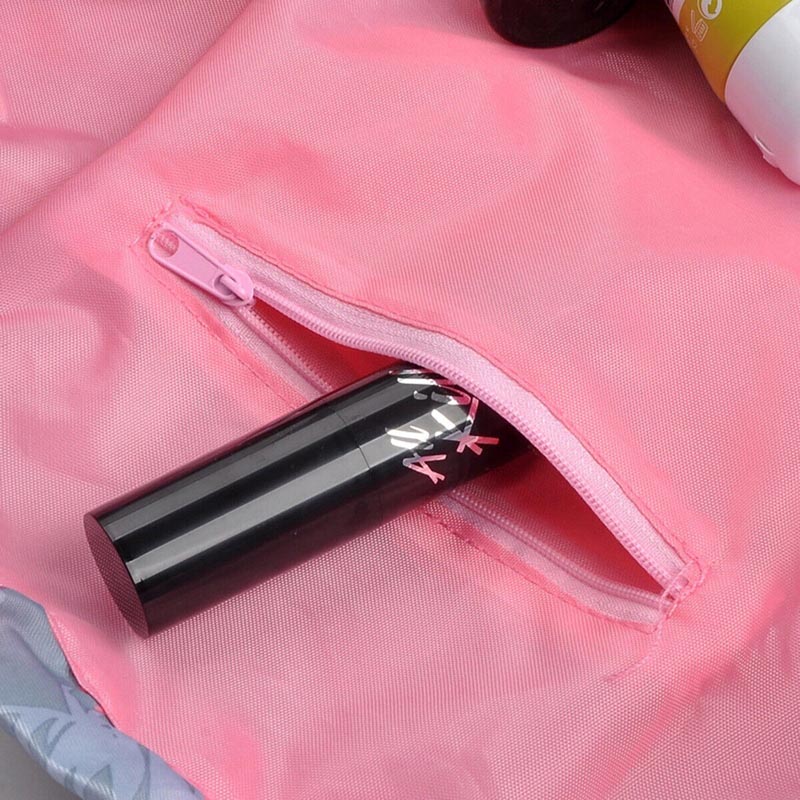 Waterproof foldable Chic design large capacity ladies makeup toiletries cosmetics drawstring pouch bag- ZSO1065 - Image 8