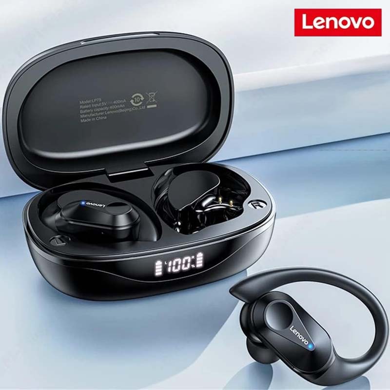 Lenovo LP75 Insane Bass Water-resistantWireless Bluetooth 5.3 Headphones with Noise Reduction Technology- ZPA1010 - Image 4