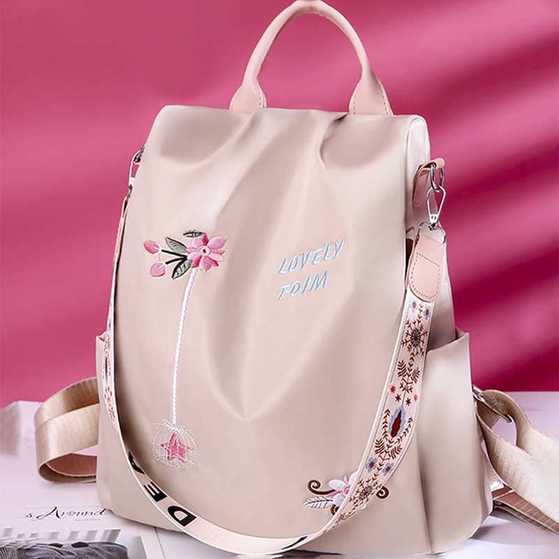 New Arrival Multifunctional Embroidery Ladies Backpack - BP1520 - Image 2