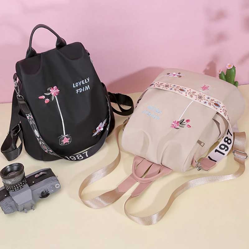 New Arrival Multifunctional Embroidery Ladies Backpack - BP1520 - Image 4