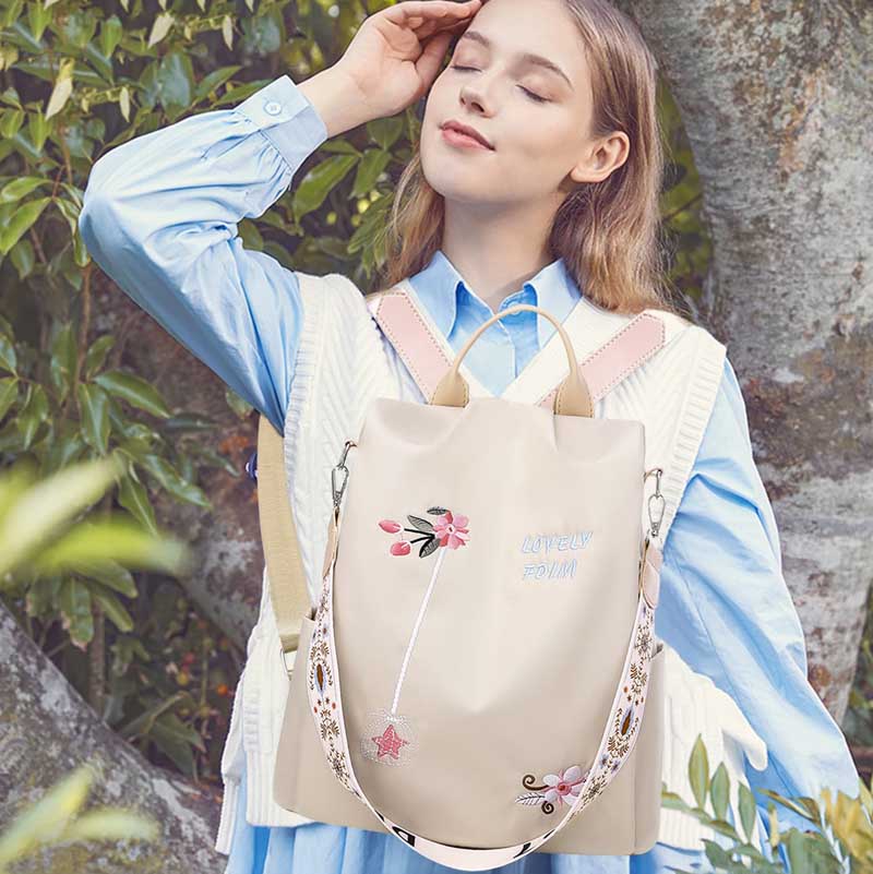 New Arrival Multifunctional Embroidery Ladies Backpack - BP1520 - Image 7