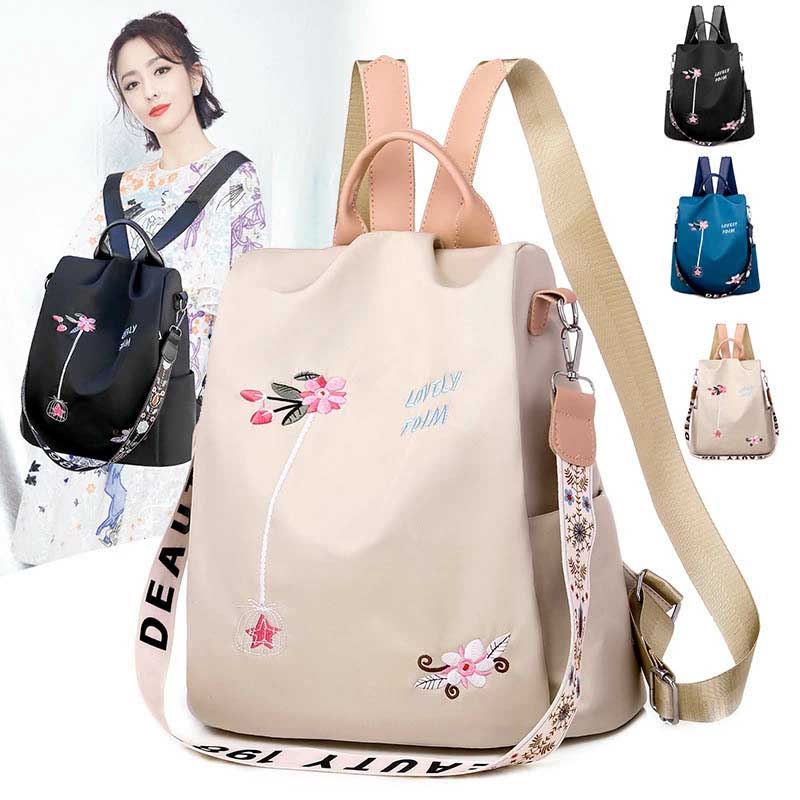New Arrival Multifunctional Embroidery Ladies Backpack - BP1520